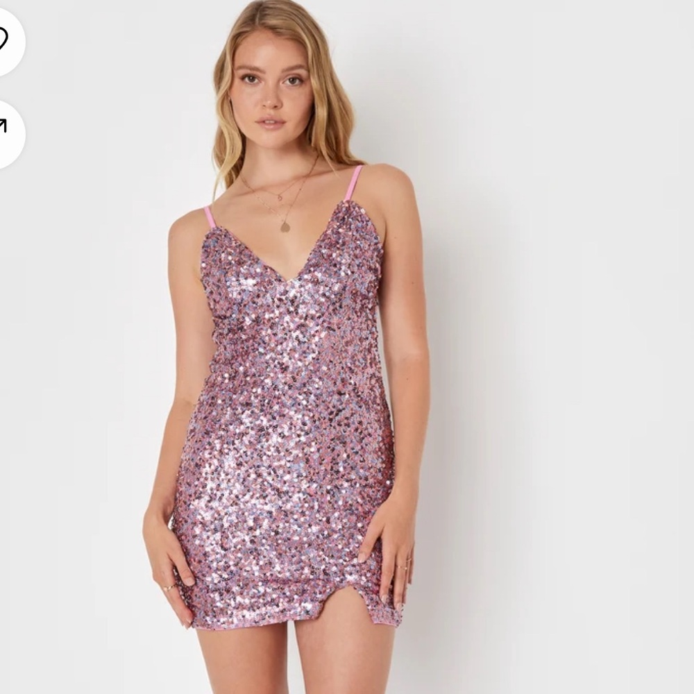 Lulus Spotlight Ready Iridescent Pink Sequin Bodycon Mini Dress